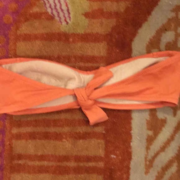 J crew bikini top orange bandeau M - Picture 3 of 4